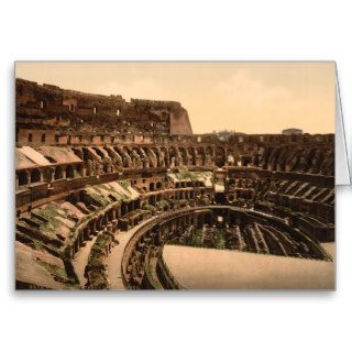 Interior of the Colosseum, Rome, Italy Greeting Cards