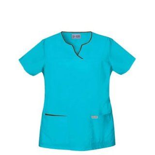 Cherokee Body Collection Split Neck Scrub Top (XS 3X) Medical Scrubs Shirts Clothing