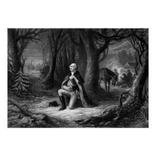 General Washington Praying At Valley Forge Print