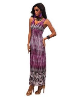 Amour  New Sexy Green/ Red/ Purple Boho Tank Long Summer Sun Dress Gypsy Beach Casual Wear (Purple) Adult Exotic Dresses Clothing