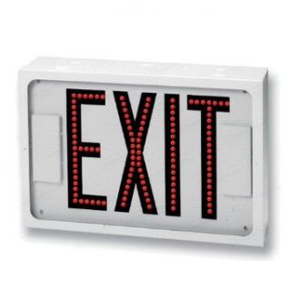 Exitronix 502 LB WH   LED   Single Face Direct View Exit Sign   120/277 Volt and Emergency Operation   Commercial Lighted Exit Signs  