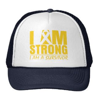 I am Strong   I am a Survivor   Childhood Cancer Hats