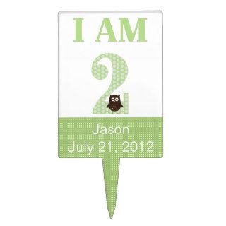 I AM TWO {owl} Cake Topper