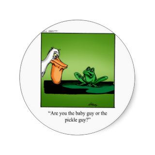Funny Frog Cartoon Art Gifts Round Sticker