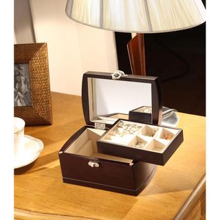 Treasure Chest Dual Layer Jewelry Box Wood Boxes