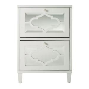 Home Decorators Collection Reflections 21.5 in. W 2 Drawer White Vertical File Cabinet 0876100410
