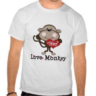 Her Love Monkey Valentines Day T shirt