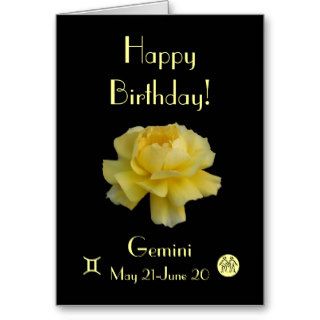 Gemini birthday rose   horoscope greeting cards