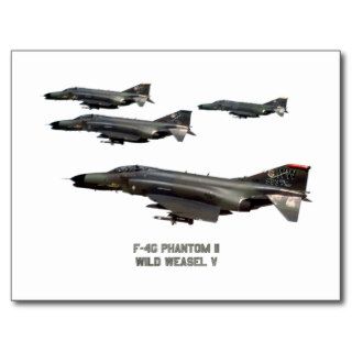 F 4Phantom II Wild Weasel V Aircraft Post Card