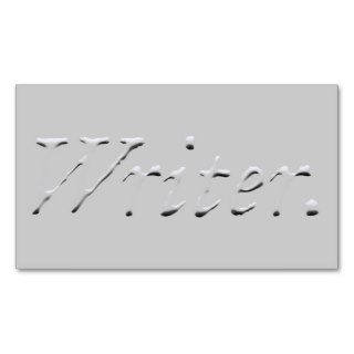 Writer "Embossed" Graphic Business Card Template