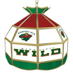 Trademark Global NHL Minnesota Wild 16 in. Hanging Tiffany Style Billiard Lamp NHL1600 MW