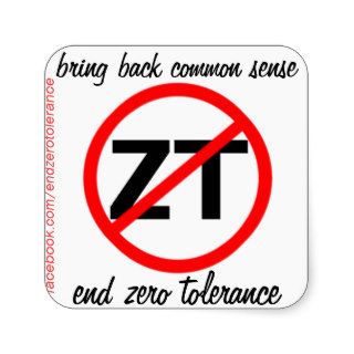 End Zero Tolerance Sticker