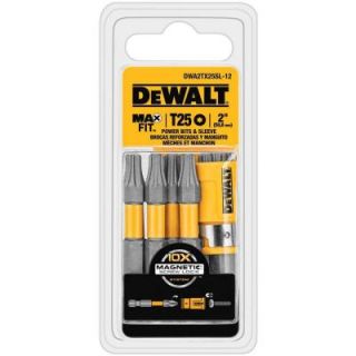 DEWALT 2 in. Max Fit T25 Drill Bit Tip Set (12 Piece) DWA2TX25SL 12
