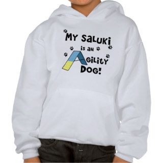 Saluki Agility Dog Hooded Sweatshirts