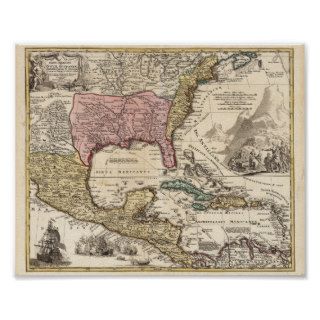 Antique Map of Southeastern U S 1793 Print