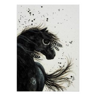 Majestic Mustang by BiHrLe Horse Poster