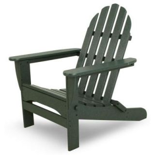 Ivy Terrace Classics Green Folding Adirondack Patio Chair IVAD5030GR