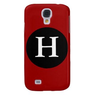 H Initial H Letter H Red Black iPhone 3 Speck Case Galaxy S4 Cover