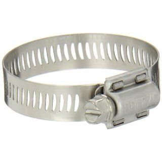 Breeze Power Seal Stainless Steel Hose Clamp, Worm Drive, SAE Size 28, 1 5/16" to 2 1/4" Diameter Range, 1/2" Bandwidth (Pack of 10)