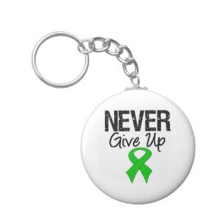 Never Give Up (Kidney Cancer G) Keychains