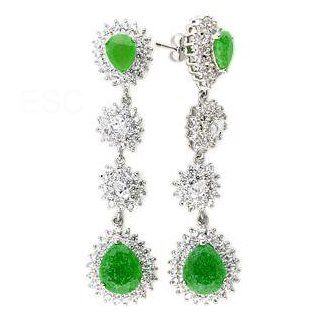 Jewelry   Jade Emerald Dangle Earring SZ One Size Jewelry