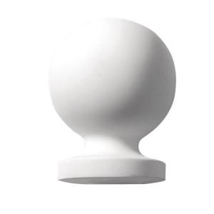 Fypon 5 13/32 in. x 3 31/32 in. x 3 31/32 in. Primed Polyurethane Post Ball Top Finial B4X6