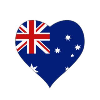 Australia Flag Heart Sticker
