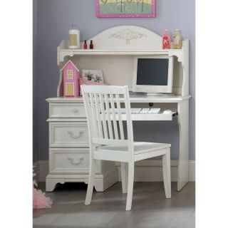 Liberty 'Arielle' Antique White Student Desk, Hutch and Chair Set Kids' Desks