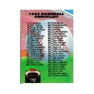 1992 Stadium Club #298 Checklist 1 100 Sports Collectibles