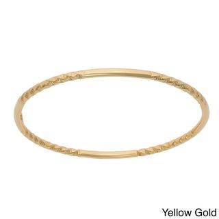 Gioelli 14k Gold Twist Bangle Bracelet Gold Bracelets