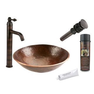 Premier Copper Products Vessel Sink and Single Vessel Faucet Package Sink & Faucet Sets