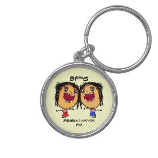 Best Friends Forever Funny Cartoon Key Chains