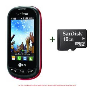 LG VN271 Extravert Verizon Wireless CDMA Touchscreen Smart Cell Phone with Free Sandisk 16GB SD Card, 2 mp Camera, 1.9 GHz Processor Cell Phones & Accessories
