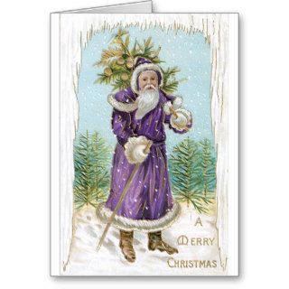 Vintage German Santa Christmas Card