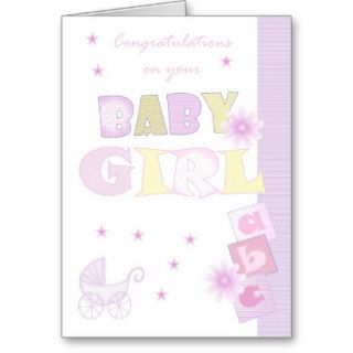 Congratulations Baby Girl Card, New Baby