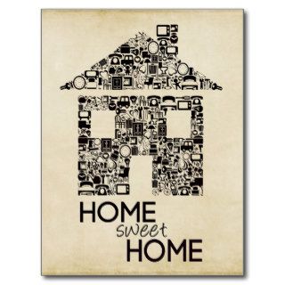 Home Sweet Home New Address Note Card Postcard