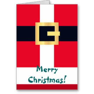 Jolly Red Christmas Santa Designs Greeting Cards