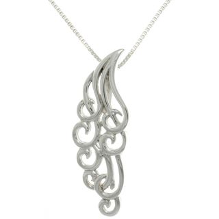 CGC Sterling Silver Swirl Wing Necklace Carolina Glamour Collection Sterling Silver Necklaces