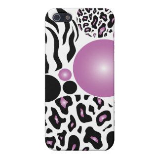 Purple Zebra Leopard Animal Print Dots iPhone Case iPhone 5 Cases