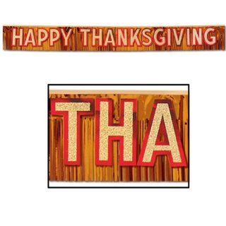 Ddi Metallic Happy Thanksgiving Banner(Pack Of 30)  Party Banners  Beauty