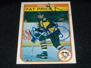 Pittsburgh Penguins Pat Price Auto Signed 1982/83 OPC O Pee Chee Card #274 K at 's Sports Collectibles Store