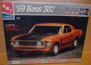 #30009 AMT '69 Boss 302 1/25 Scale Plastic Model Kit,Needs Assembly Toys & Games