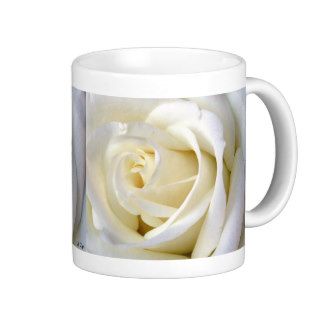 Rose White Coffee Mugs