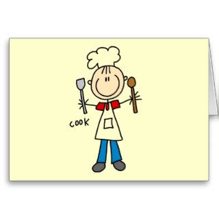 Stick Figure Cook T shirts and Gifts Greeting Cards