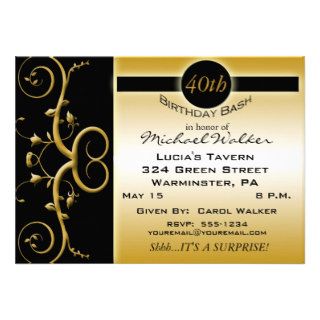 Surprise 40th Birthday Party Invitations