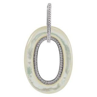Genuine Mother Of Pearl Pendant Sterling Silver 31.00X22.00mm Genuine Mother Of Pearl Pendant Jewelry