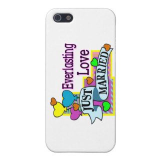 Everlasting Love Just Married Heart Balloons Case For iPhone 5