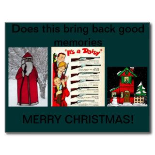 Christmas Daisy BB gun christmas memories postcard