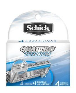 Schick Quattro Cartridges, Titanium, 4 ct. Health & Personal Care