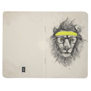 Hipster lion (light background) journal